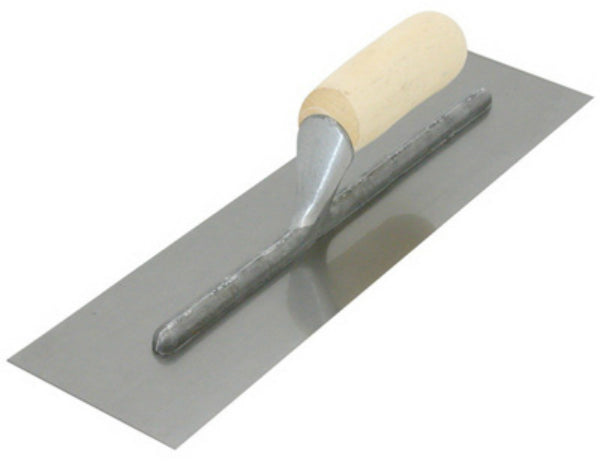 Marshalltown® 13296 Finishing Trowel with Curved Wooden Handle, #994S, 14" x 4"