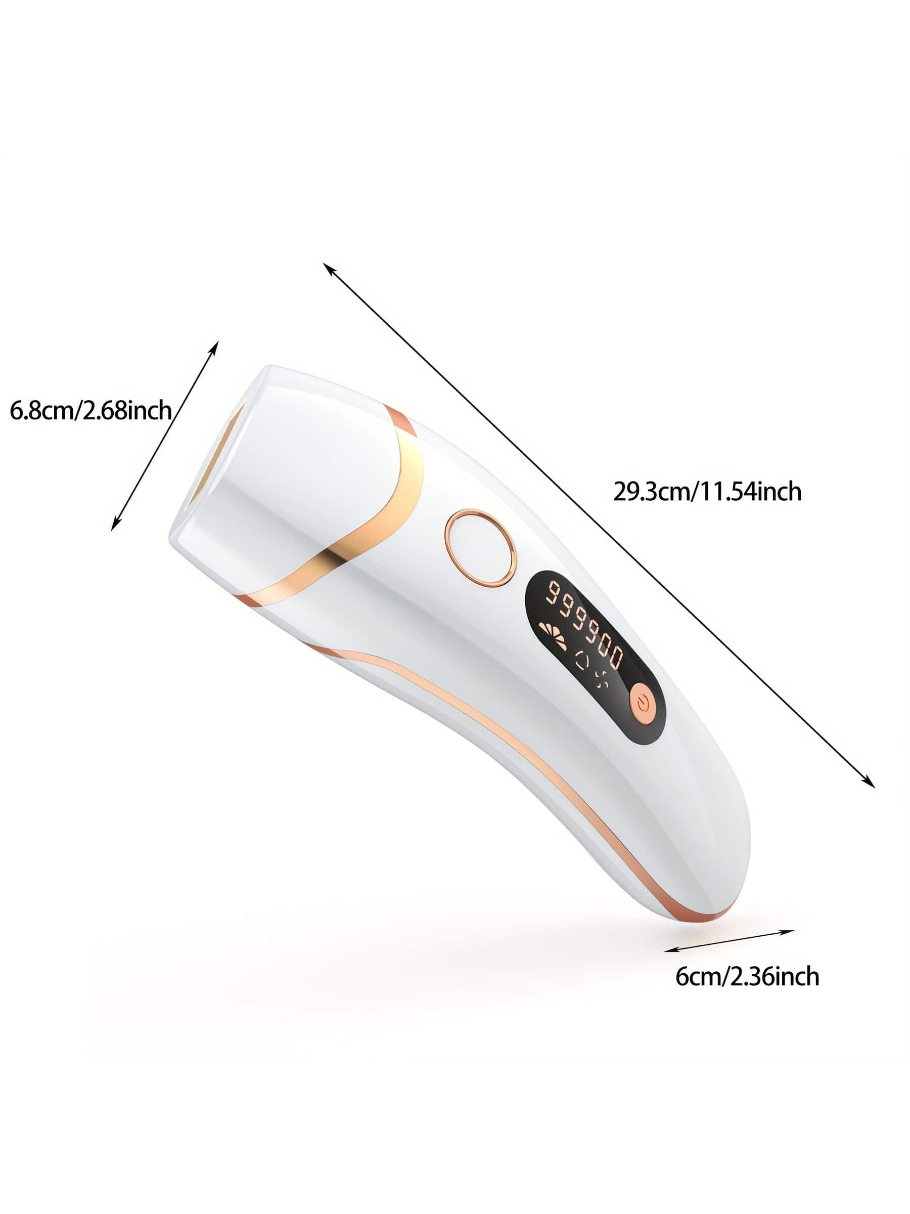 1pc White Household Depilator With 9 Levels Of Intensity, Automatic And Manual Working Modes