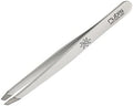 Rubis Classic Stainless Steel Slanted Tweezers for Precise Eyebrows and Hair Removal, 1K105, White,Rubis Switzerland Swiss Made World Renowned Precision