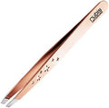 Rubis Classic 6-Star Stainless Steel Slanted Tweezers for Precise Eyebrows and Hair Removal, 1K103CTRED, Red Gold, The Gold Collection,Rubis Switzerland Swiss Made World Renowned Precision