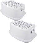Step Stool for Kids (2 Pack), Toddlers Stool for Potty Training, Bathroom, Kitchen, Bedroom, Toy Room and Living Room. Toilet Stools with Soft Anti-Slip Grips for Safety, Stackable (Grey)