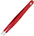 Rubis Evolution Swiss Cross Stainless Steel Tweezers Combined Pointed/Slanted Tips for Precise Eyebrows and Hair Removal, 1K901,Rubis Switzerland Swiss Made World Renowned Precision
