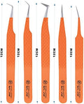 Eyelatic Volume Tweezers False Lash Application Professional Tools For Eyelash Extension Tweezers Set Orange