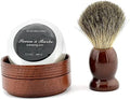 Pure Badger Hair Shaving Brush Natural Wood Mug Bowl Hand-Made Soap Barber Set