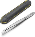 GERMANIKURE Slanted Tweezers in Leather Case - Made in Solingen Germany