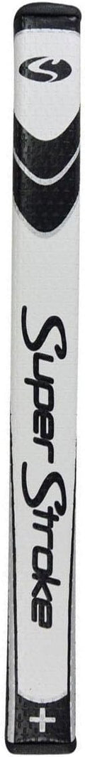 Superstroke Slim Putter Grip, Oversized, Lightweight Golf Grip, Non-Slip, 13.75" L X 1.30" W, USGA Approved, White/Black, Plus 3.0 XL