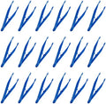 MEABEN 100 Pcs Plastic Craft Disposable Tweezers, Bulk Priced Blue Forceps Tapered Tweezers, Handmake Fuse Beads Manual DIY Tool Handmade Crafts Kit Accessories for DIY Art Crafts