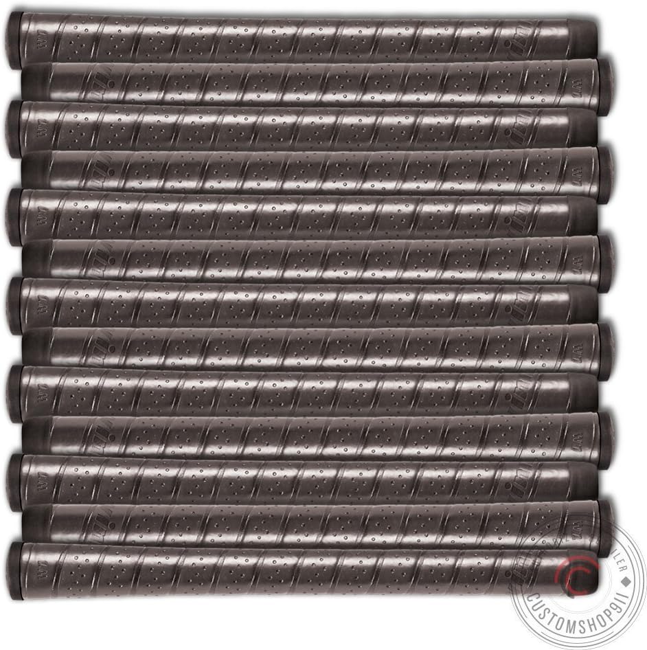SET OF 9 WINN EXCEL WRAP OVERSIZE BLACK GOLF GRIP, 7715W
