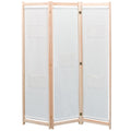 3-Panel Room Divider Cream 120x170x4 cm Fabric