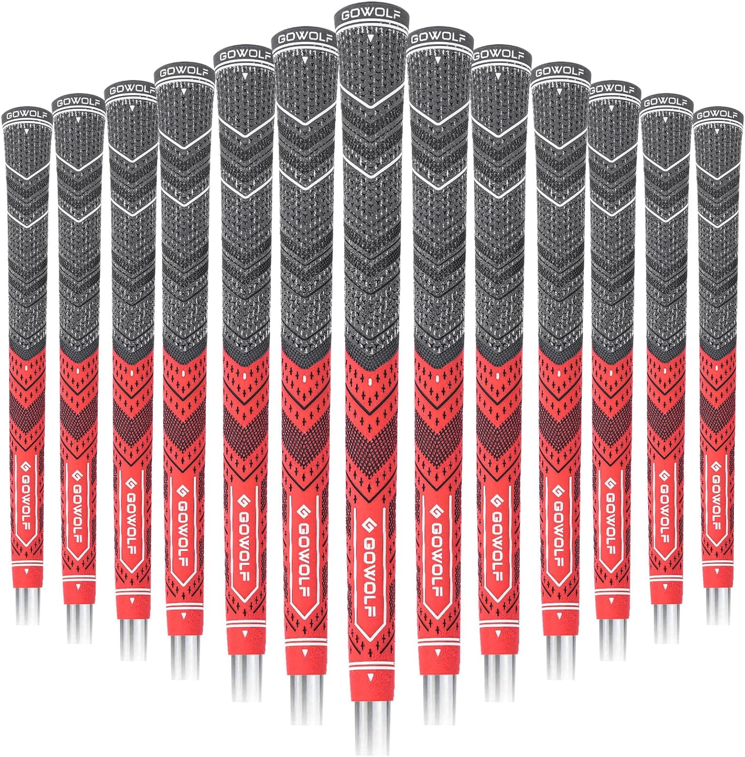 Golf Grip 13 Pack Cord Rubber Multi-Compound Golf Driver Irons Club Grips with 15pcs Free Tapes