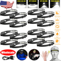 Lot COB LED Headlamp USB Charging Headlight Torch Work Light Bar Head Band Lamp