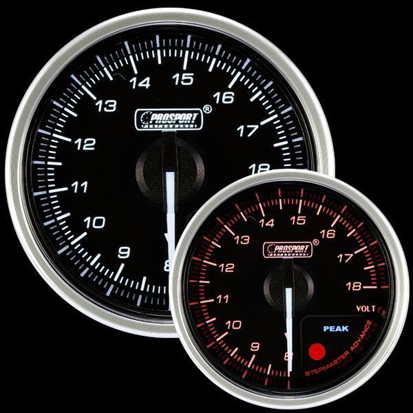 Prosport 52mm Supreme Electrical Volt Gauge - Amber/White - Universal