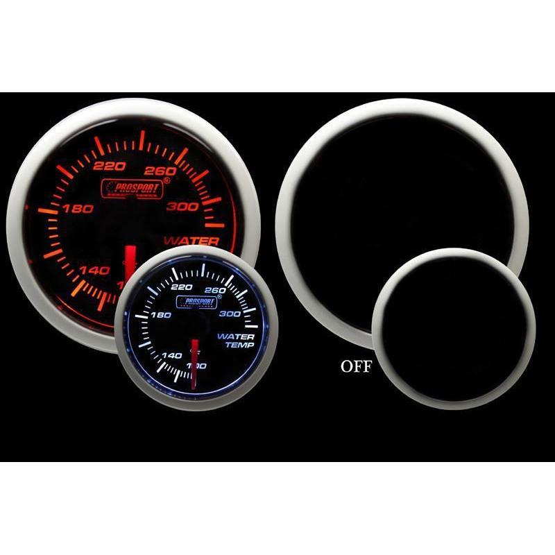 Prosport Performance Series 52mm Electric Water Temperature Gauge - Amber / White - Universal