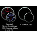 Prosport Premium Series 52mm Electric Boost Gauge 0-60 PSI - Amber/White - Universal