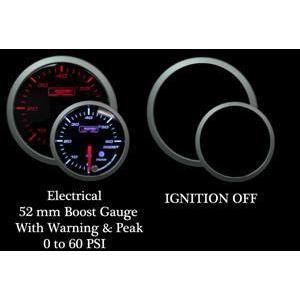 Prosport Premium Series 52mm Electric Boost Gauge 0-60 PSI - Amber/White - Universal