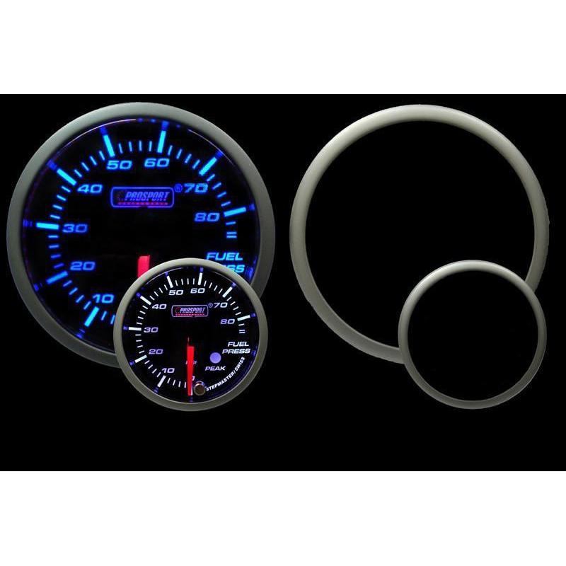 Prosport Premium Series 52mm Fuel Pressure Gauge - Blue/White - Universal