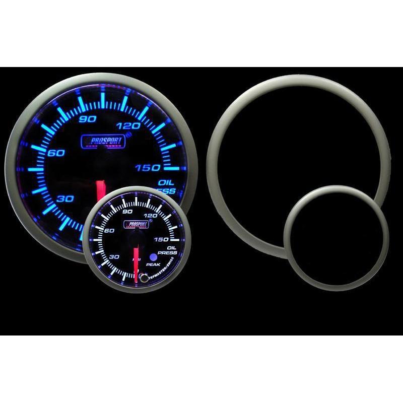 Prosport Premium Series 52mm Oil Pressure Gauge - Blue/White - Universal