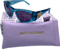 Hot Futures Blue Sonic - Semi Wrap Around Sunglasses One Size